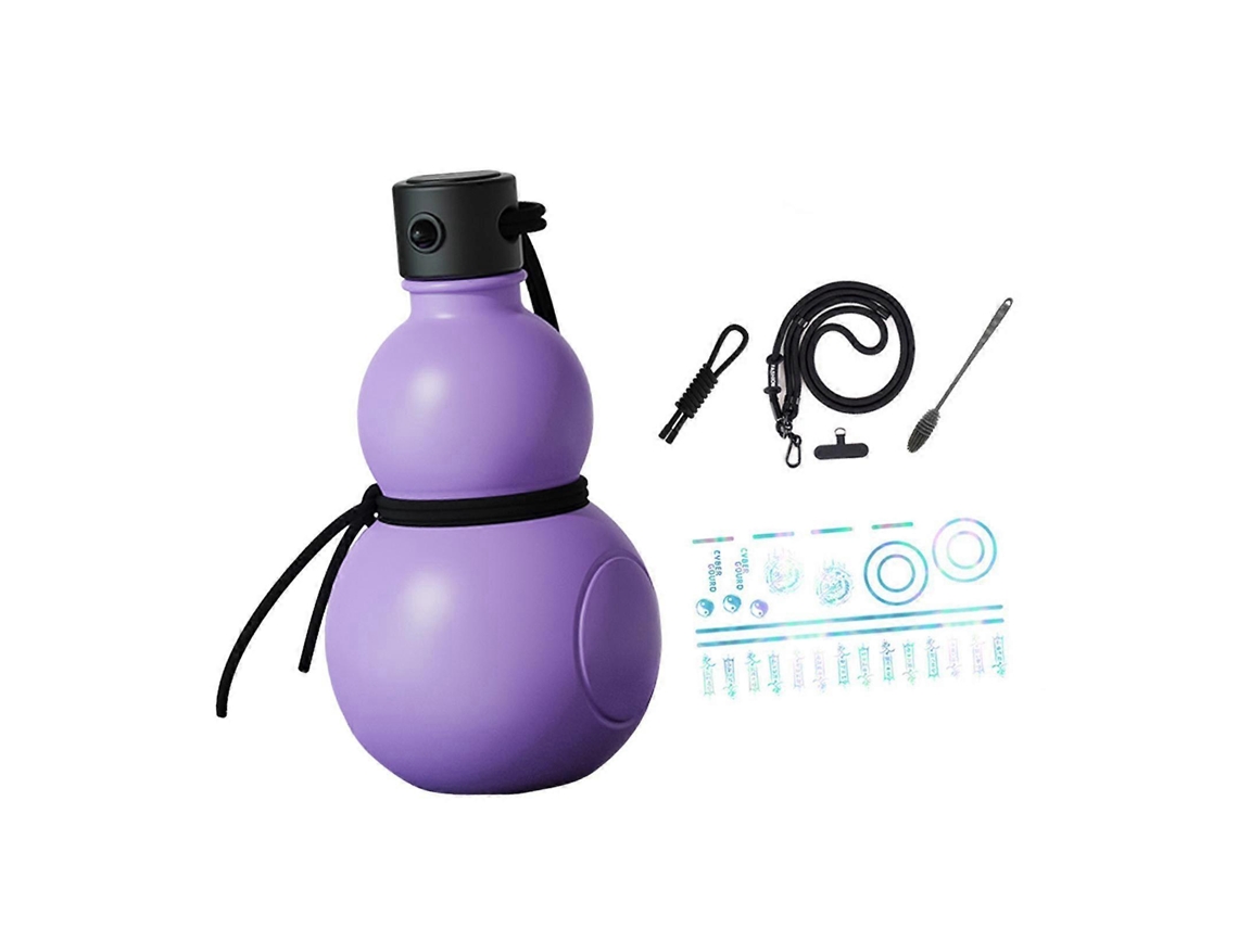 Botella De Agua En Forma De Calabaza, Botella Deportiva Exclusiva En Forma De Calabaza Para Oficina, Viajes, Verano, Negro Degradado. Rosewell