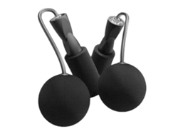 Omni-corda De Pular Sem Fio Com Bola Pesada 6.5cm Rolamentos Duais Silenciosa Cabo Fitness Interior Preto