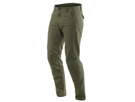 Pantalones para Hombre DAINESE Chinos Tex Verde para Motociclismo (38)