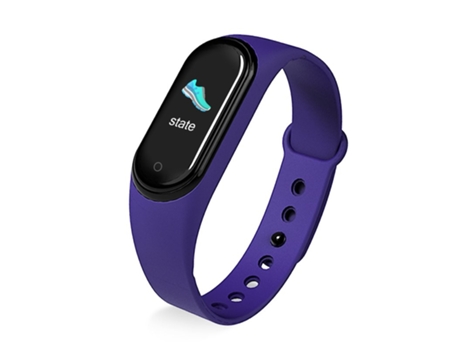 Pulsera Deportiva Smart M5 Vz Monitoreo Oxígeno Presión arterial Recordatorio de llamada Fitness Púrpura