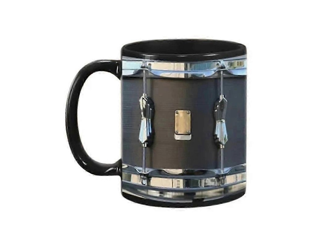 Taza De Batería Vintage, Regalo Divertido Para Bateristas, Taza De Café Negra Creativa