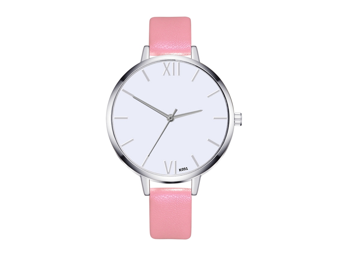 Reloj De Pulsera Ultradelgado, Sencillo Y Moderno Para Mujer Con Esfera Redonda Analógica De Cuarzo.