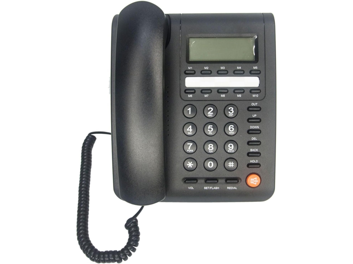 Teléfono Fijo Con Cable M59 Con Botones Grandes Y Pantalla Lcd.