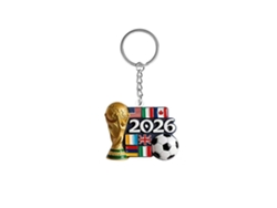Llavero Resina Copa 2026 Relieve Trofeo Mundial, Banderas Selecciones Y Balón Fútbol, Accesorio Coleccionable Hincha Anti-desvanecimiento