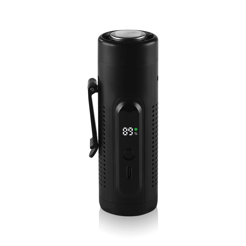 Ventilador De Cintura Portátil Usb Turbo Mini Recargable (negro) 3 En 1