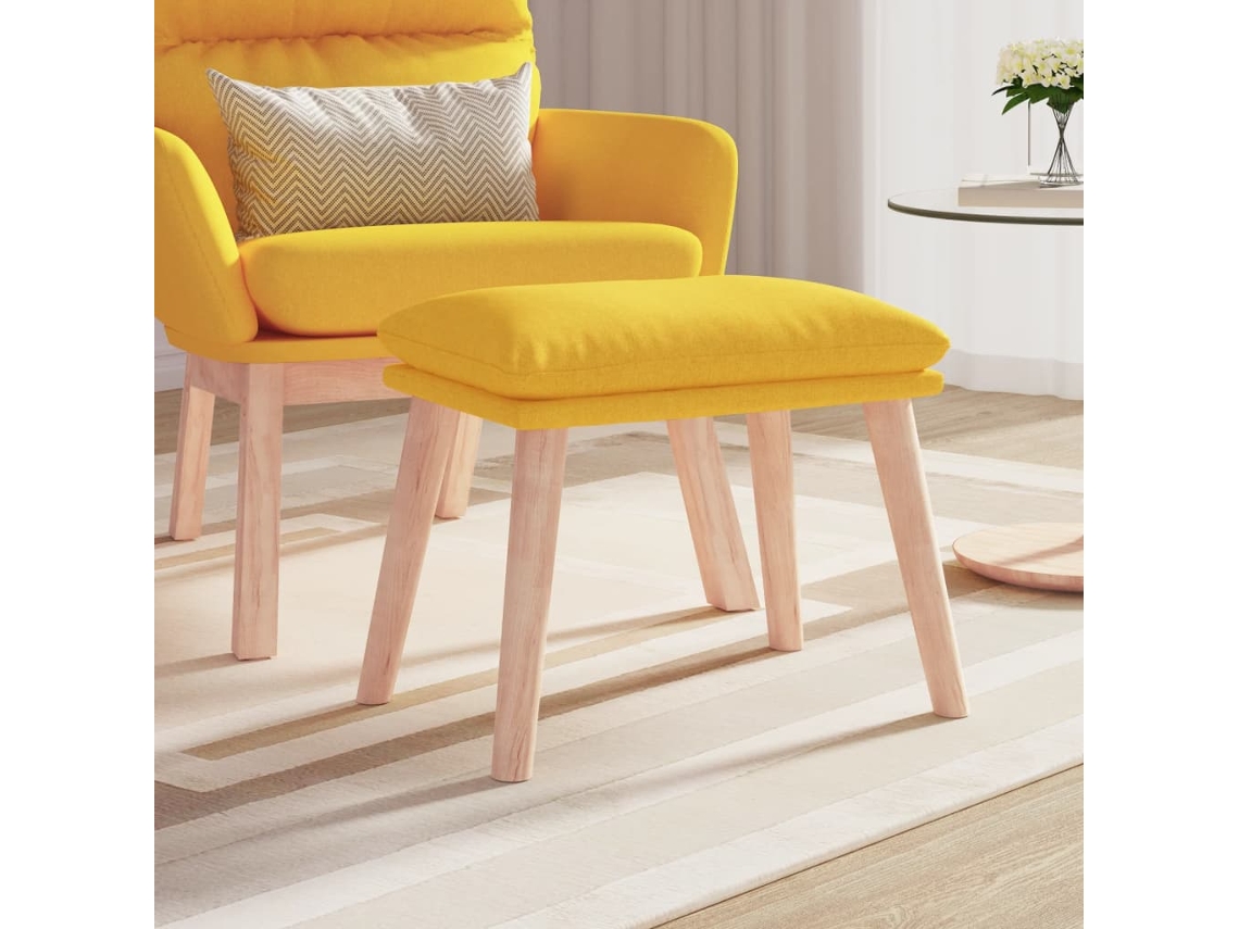 Reposapies VIDAXL Amarillo Tela (45x29.5x39 cm )