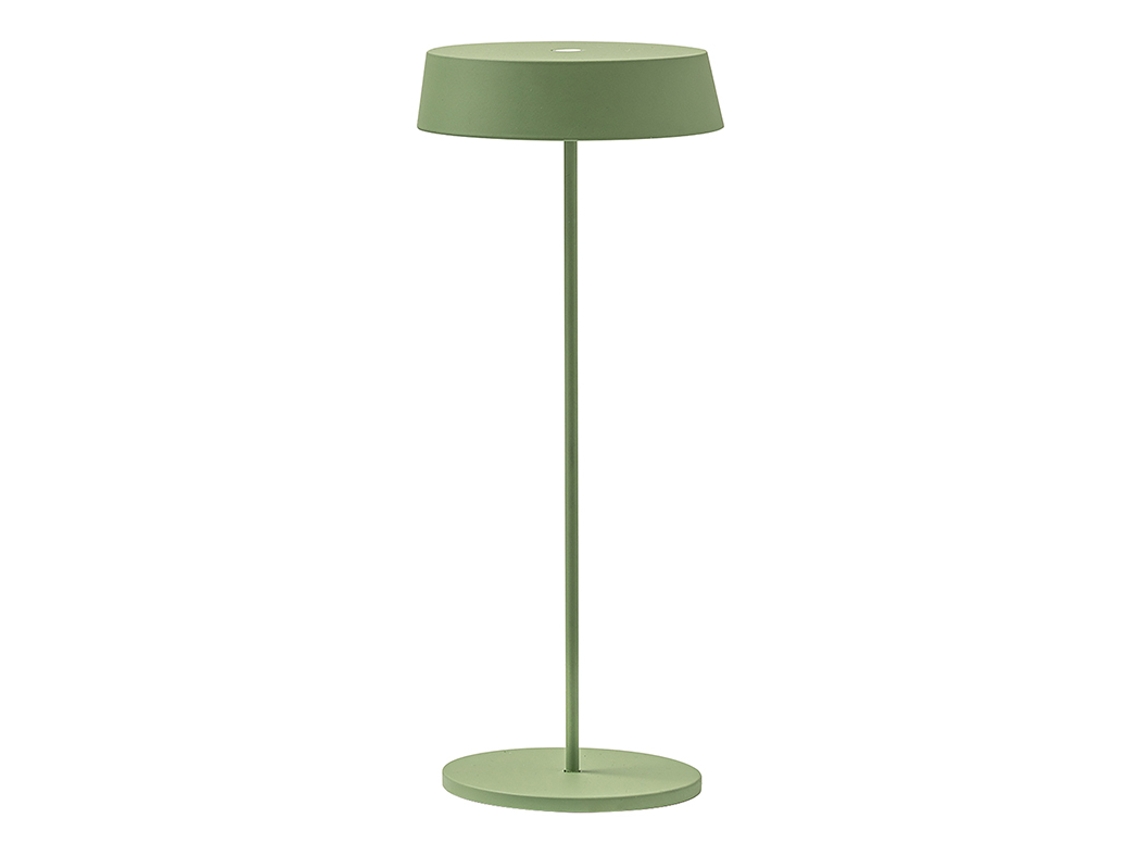 Lámpara De Mesa Led Verde Portátil Inemuri 2,2 W 2700 K Ip54, Recargable Por Usb, Regulador Táctil Integrado - Rossini Illuminazione
