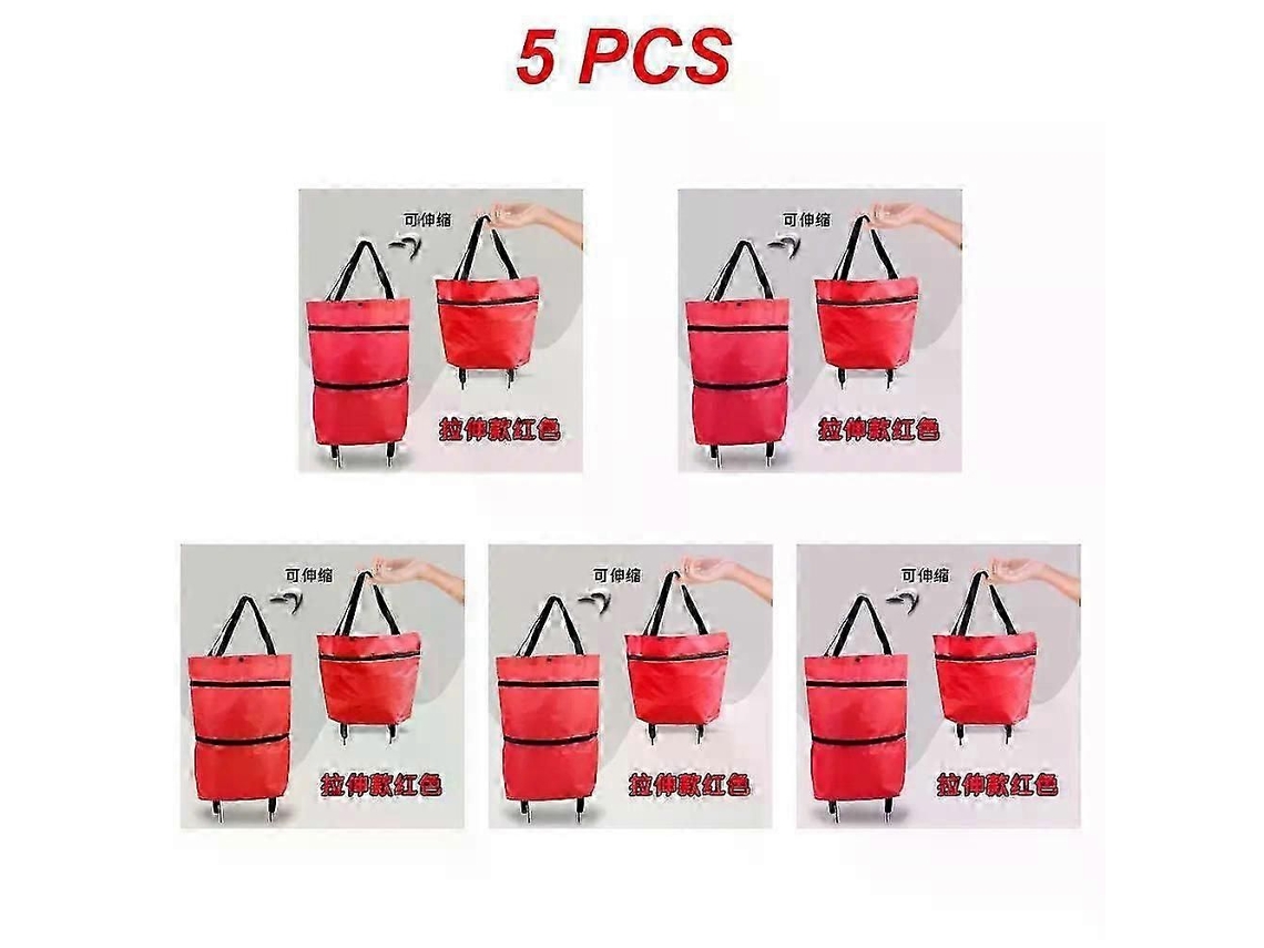 Bolsa de compras plegable, carrito con ruedas, organizador de verduras, portátil. GOKOCO