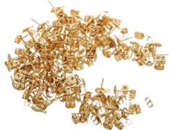 Juego de 100 pendientes colgantes de acero inoxidable chapados en oro, ligeros y cómodos. SFUSHOS