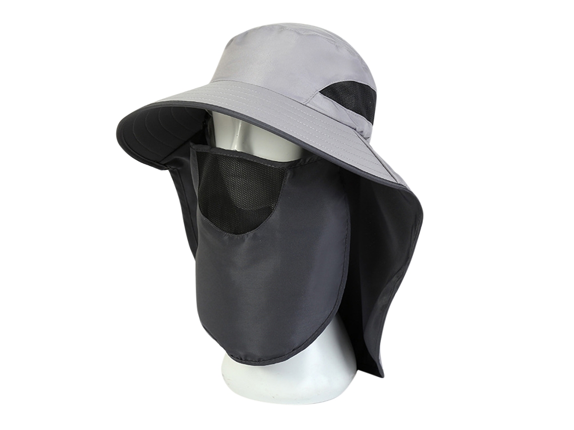 Gorro De Senderismo Con Protección Uv, Solapa Para El Cuello Y Malla Extraíble, Ajustable Y Plegable Para Hombres Y Mujeres.