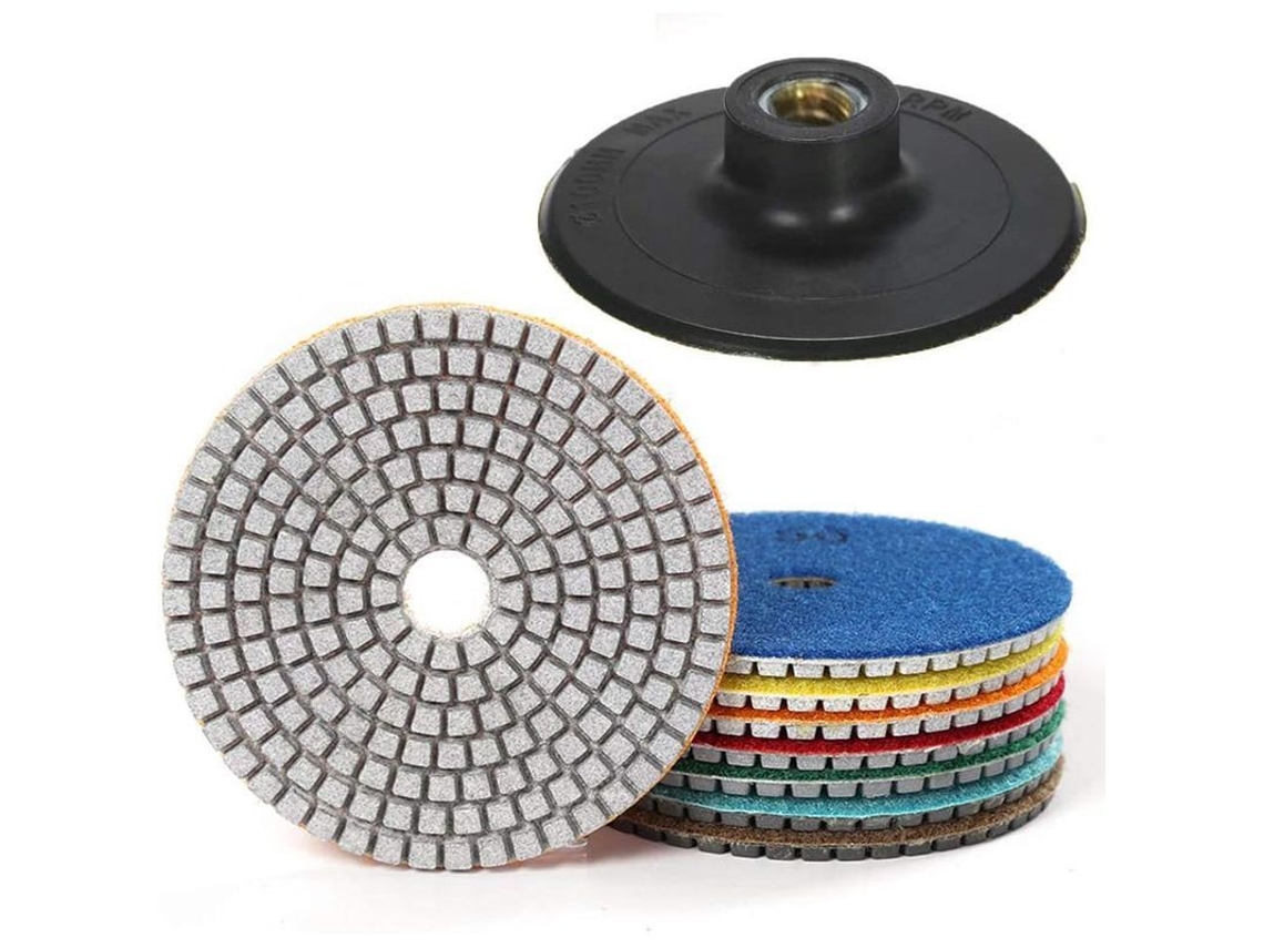 Disco De Lijado Diamante 4 Pulgadas Con Base Adhesiva Para Cerámica Concreto Granito Mármol Piedra Baldosas