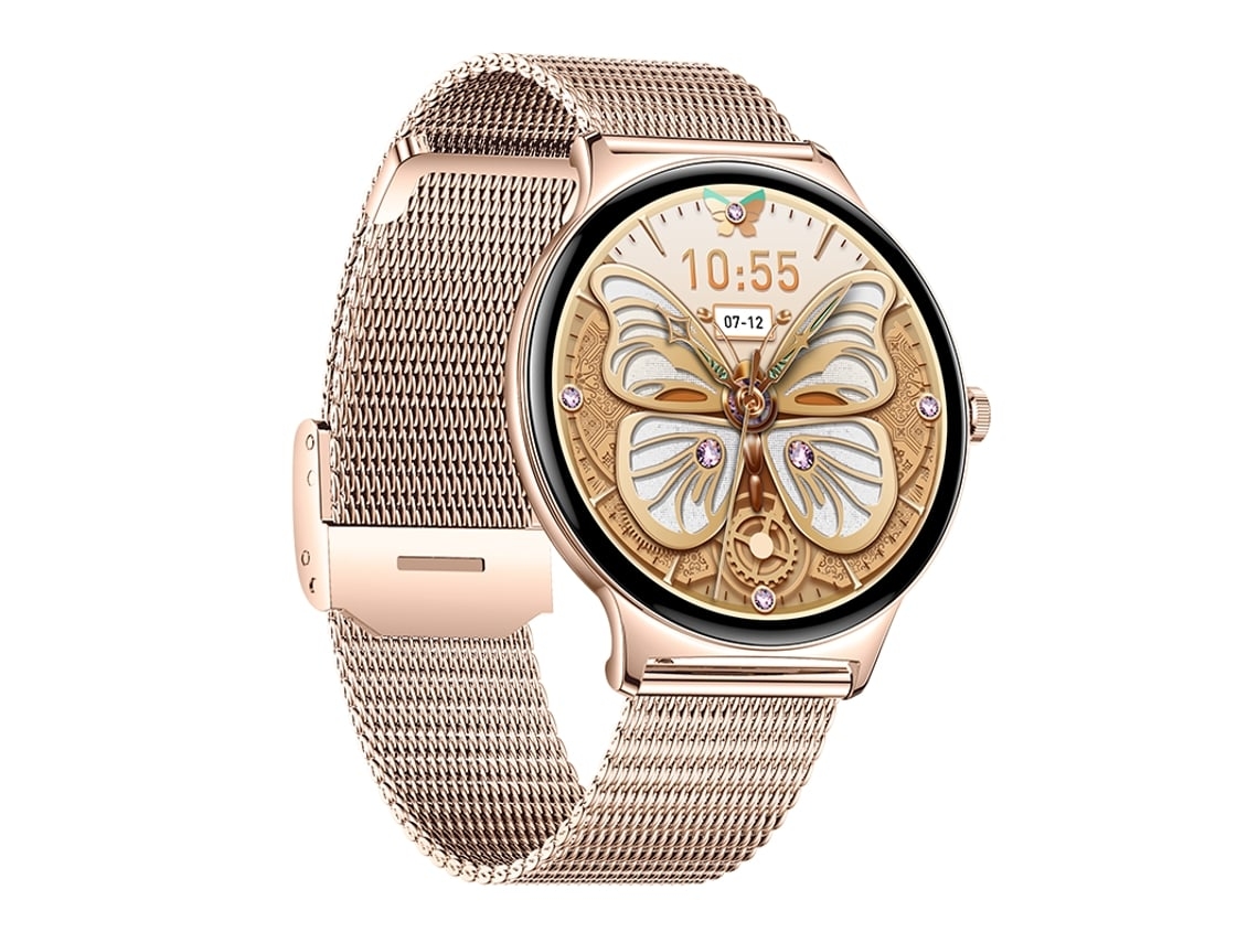 Reloj Inteligente Ultrafino para Mujer para Deportes al Aire Libre Diseño Moderno Notificaciones Inteligentes y Monitoreo de Salud Rosa YEMAESRE