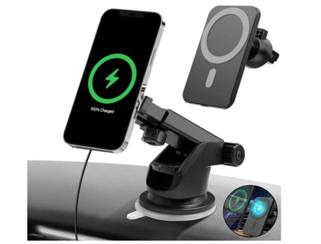 Cargador Carro Sem Qi Ventilação para iPhone 12 YIZHOOD Negro