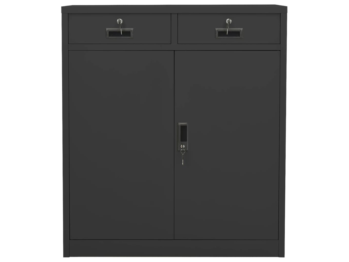 Armario de oficina 90x40x102 cm acero antracita MAISON EXCLUSIVE