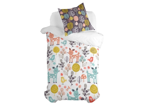 Juego de funda nórdica HAPPYFRIDAY Moshi Moshi Woodland (Multicolor)