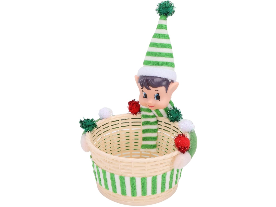 Cesta navideña con forma de duende para dulces y golosinas, con gran capacidad. Ide Gokoco
