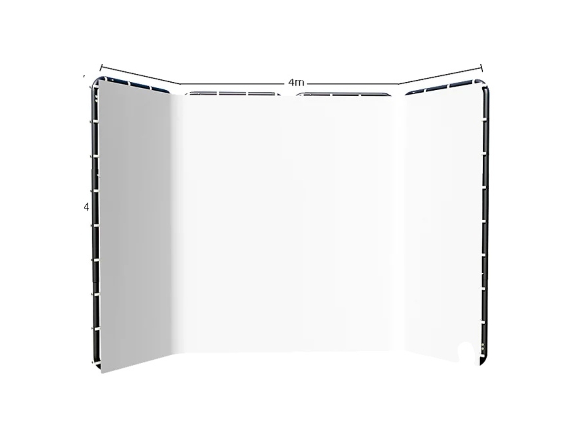 Soporte de fondo fotográfico, altura ajustable, pantallas verdes, 240 x 400 cm, blanco OEM