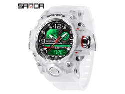 Reloj Electrónico De Moda (blanco Transparente para Hombre) Con Acabado Luminoso, Resistente Al Agua, A Prueba De Golpes Y Con Alarma.