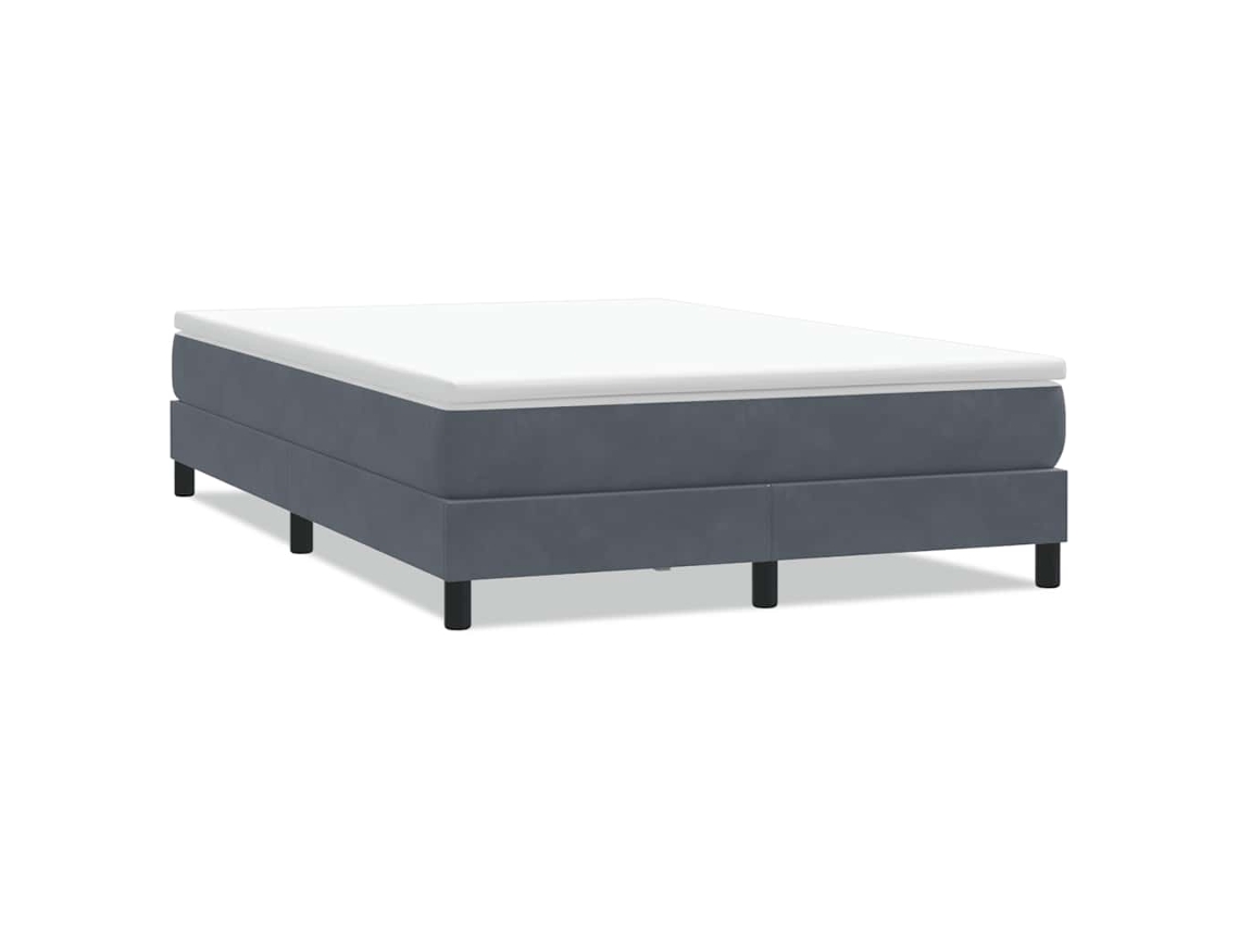 Maison Exclusive - Cama Box Spring Sin Colchón Gris Oscuro Terciopelo 160x220 Cm
