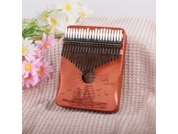 Piano de pulgar Kalimba Siurn de 21 teclas, color marrón, con diseño de velero
