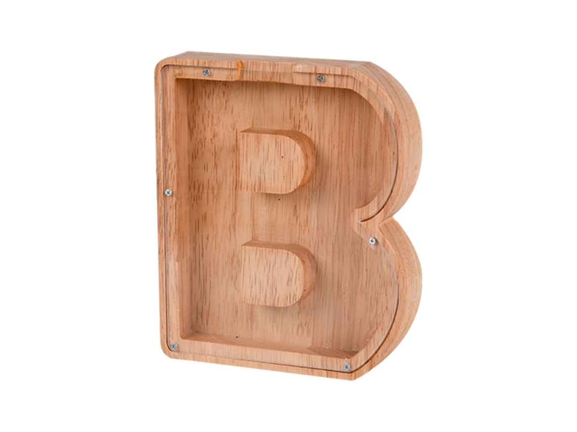 Hucha De Madera Con Letras Del Alfabeto - Juguete Educativo - Regalo Para Niños