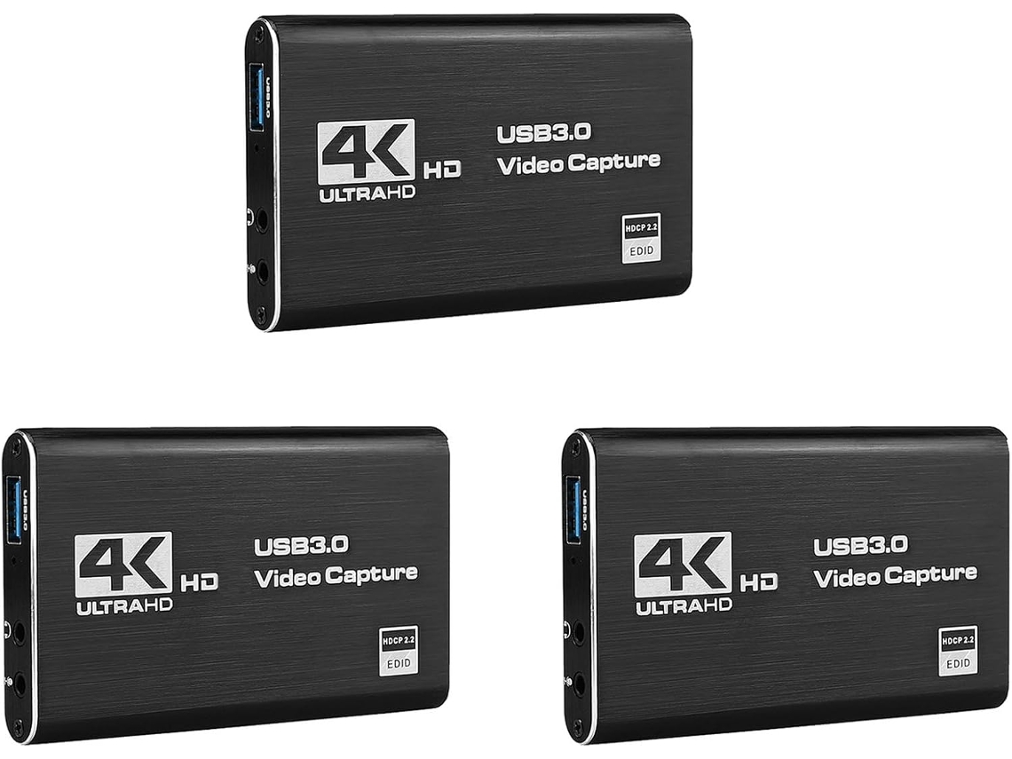 Tarjeta De Captura De Vídeo 3x, Grabación De Pantalla 4k, Dispositivo Usb 3.0, 1080p, 60 Fps.