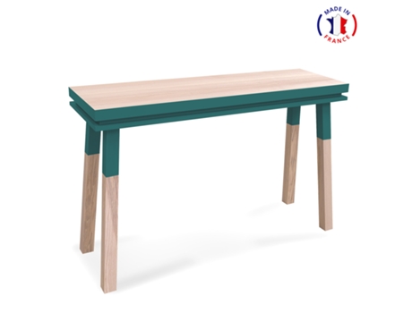 Consola Rectangular MON PETIT MEUBLE FRANÇAIS (Azul Gris Lehon - Madera - 140 x 90 x 45 cm)