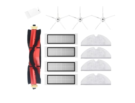 13 piezas de cepillos principales de filtro Hepa lavables, cepillos laterales, piezas de fregona para Xiaomi Roborock S5 Max S6, accesorios para as...