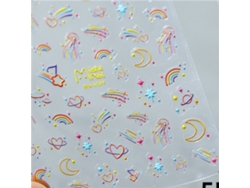 Pegatinas De Uñas Estilo Japonés 5d, Kit De Láminas Acrílicas Deslizables Para Uñas Diy