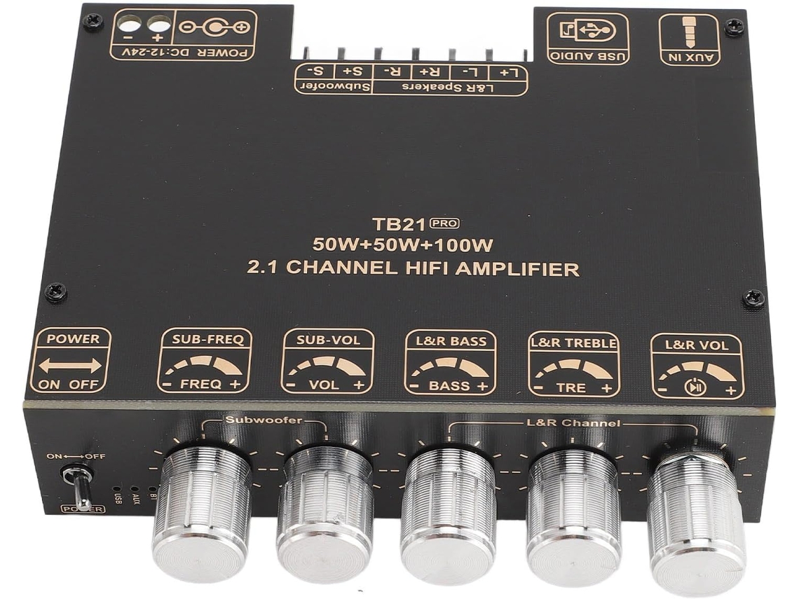 2. Placa Amplificadora De Potencia De 5,2 Canales, 50 W X 2 Más 100 W Con Resistencia.