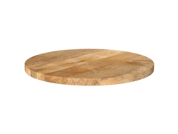 Tablero de mesa | Superficie de mesa redonda Ø40x2,5 cm Madera maciza de mango Wsd419212 Lovely Home