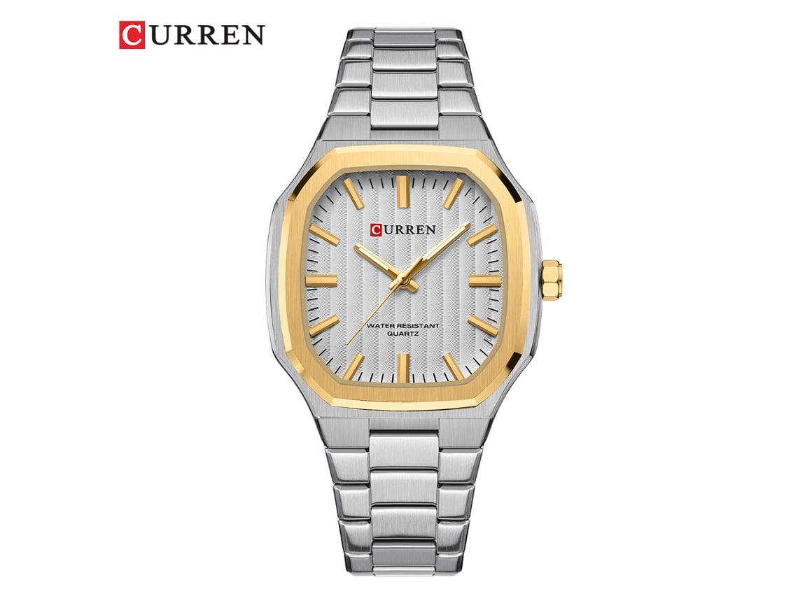 Reloj De Pulsera Rectangular De Acero Con Correa De Acero Para Hombre, Estilo Moderno Y Creativo. Reloj De Pulsera De Cuarzo Para Hombre.