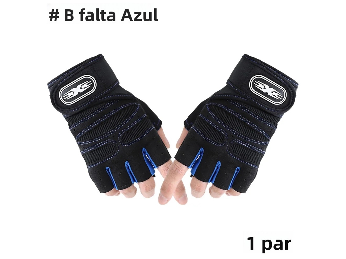 Muñequeras Deportivas (negro/azul L), Especiales Para Levantamiento De Pesas, Paquete De 1 Par, Antideslizantes Para Entrenamiento En Gimnasio.
