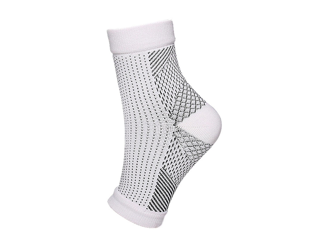 Meias de compressão Soothesocks para neuropatia, aliviam dores no calcanhar e no arco do pé, melhoram a circulação, tamanho pequeno, brancas.