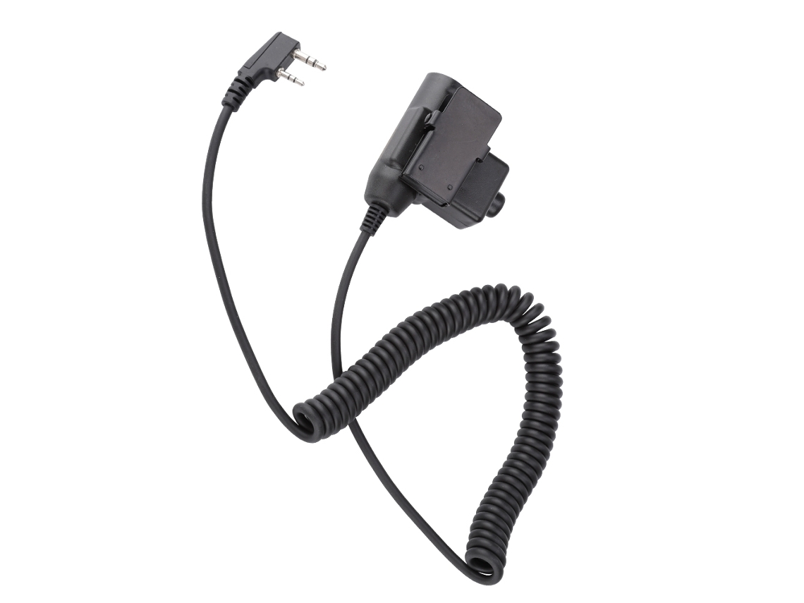 Adaptador de auriculares PTT para cable Kenwood (150 cm)