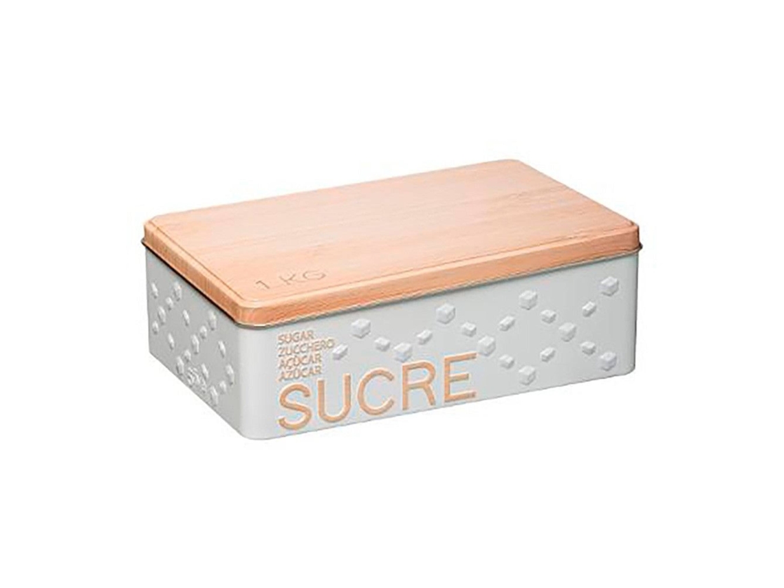 Azucarero metálico con diseño en relieve, edición escandinava de Well Home.