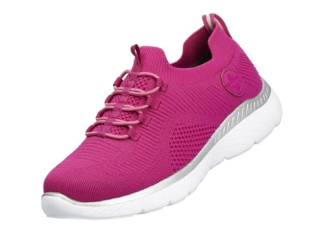 Mocasines Mujer RIEKER Rosa M5074-31 Zapatilla Deportiva Textil Rosa