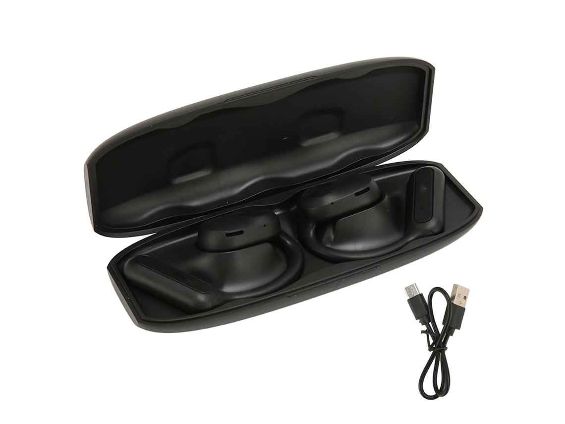 Auriculares Inalámbricos Bluetooth 5.3 De Oído Abierto Con Cancelación De Ruido Para Música - Negro