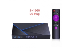 Box Smart Tv H96max V56 Set- Gigabit android Quad Core 12 8k Bluetooth H96 V58 Black US Plug 2 + 16G