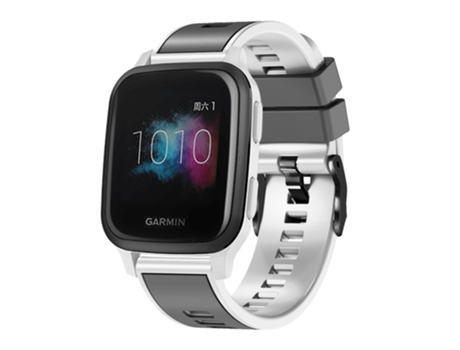 Correa Smartwatch para Samsung Galaxy Watch 5 Pro 45mm Tela Lisa Silicona Bicolor (Gris Blanco)