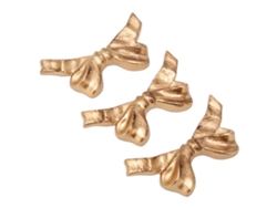 Juego de 3 piezas de bonitos soportes portátiles para pinceles de uñas con forma de lazo para manicura.