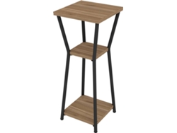 Maceta LEVIRA Pyrus (Negro / Nogal Troya - 23,5 x 23,5 x 60 cm)