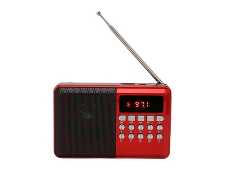 Radio Am Fm Portátil HURRISE con Antena Externa y Lector de Tarjeta de Memoria