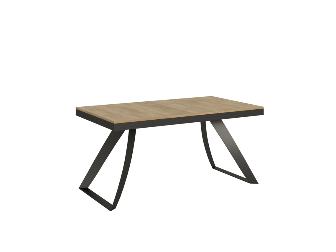 Mesa de Comedor ITAMOBY Proxy Evolution (90x160/264 - Paneles de Melamina - Roble Natural)