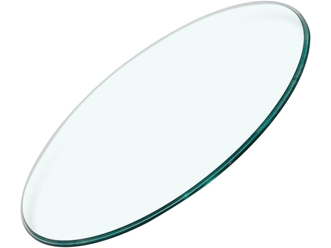 Tablero De Mesa Redondo De Vidrio Templado, Grueso, Para Sala De Estar O Comedor.