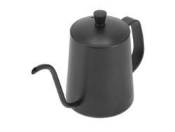 Jarra de café de cuello de cisne de 350 ml en acero inoxidable 304, color negro para cocina