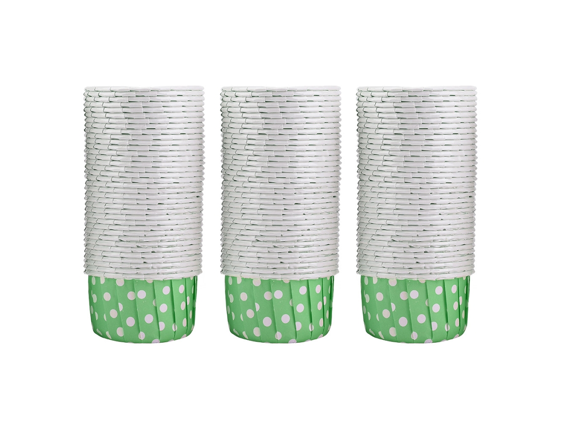 VVJIJILLY 100 mini embalagens redondas para cupcakes, embalagens para bolos e embalagens para muffins para casamentos, casa e meio ambiente