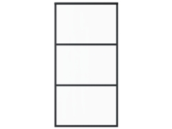 Puerta corredera VIDAXL Negro Cristal (102x205cm)