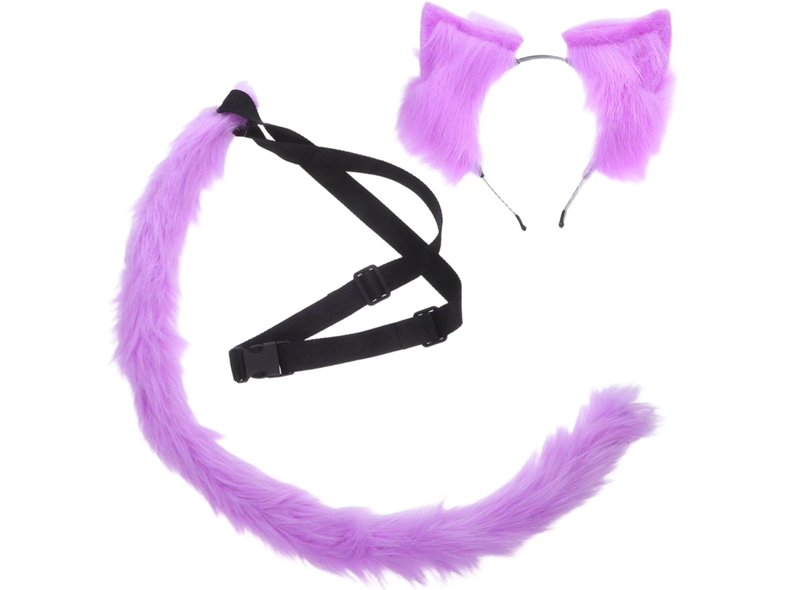 Tiara E Rabo De Gato Para Fantasia De Cosplay Com Orelhas, Acessório Para Mulheres.