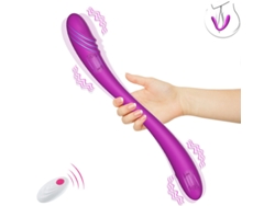 Vibrador de masaje de silicona de 7 frecuencias con control remoto para mujeres (púrpura) YIZHOOD